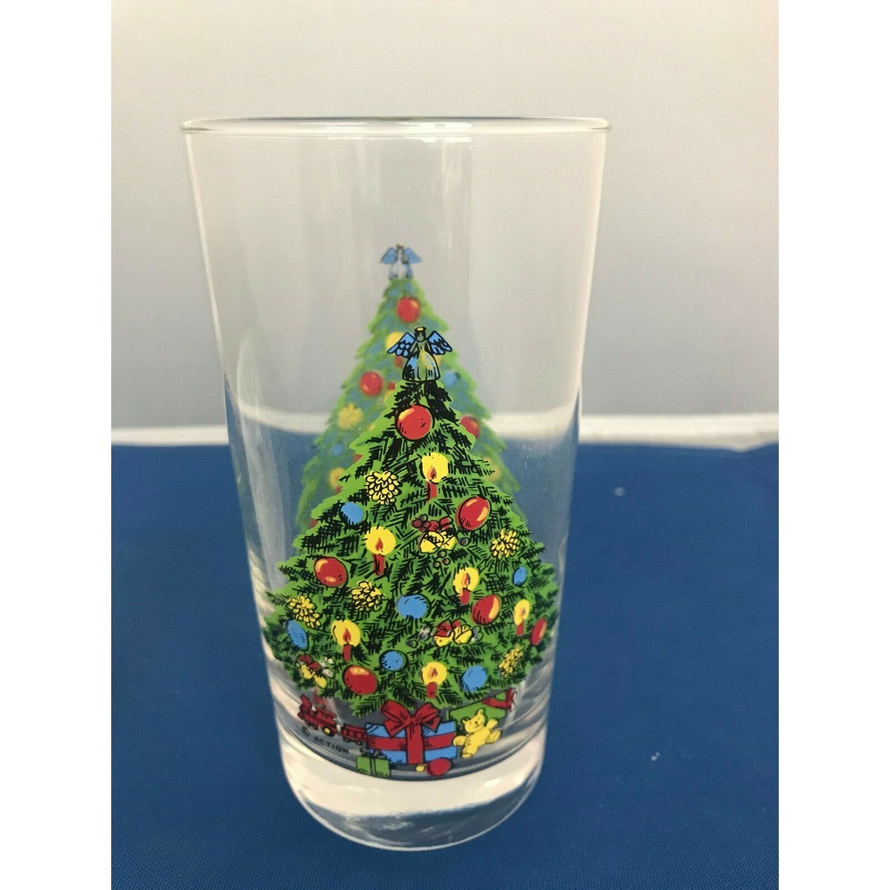 Holiday Magic Christmas Tree Glass Hi-ball Tumbler Highball Single
